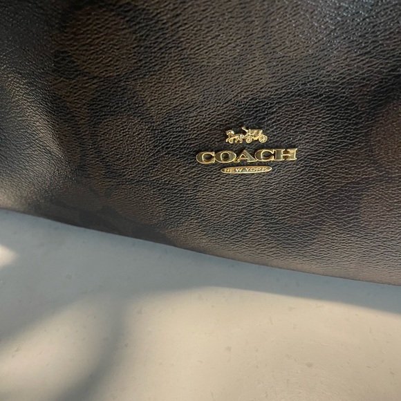 Coach shoulder Hand bag Purse Brown & Pink Flawless Like NEW adjustable strap - Picture 14 of 14